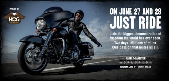 Are you ready to ride? ‘JUST RIDE’ DURING THE HARLEY-DAVIDSON™ WORLD RIDE JUNE 27-28