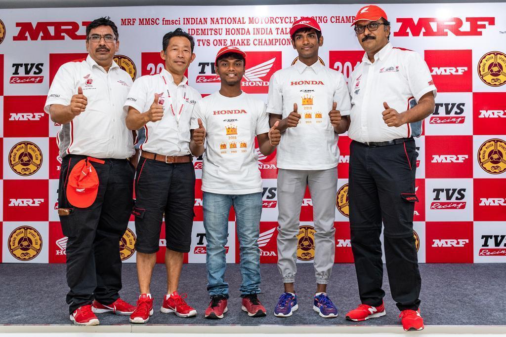 Rajiv Sethu (#8) and Mathana Kumar (#46) secure 2nd and 3rd position in Super Sport 165cc national championship