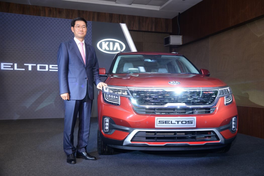 Mr Kookhyun Shim, MD & CEO, Kia Motors India at the launch of Kia Seltos in Bengaluru