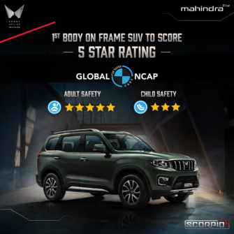 Mahindra All-New Scorpio-N becomes the first body-on-frame SUV to secure 5-star Global NCAP rating
