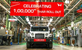 Mahindra marks the production milestone of 100,000 units of the All-New Thar